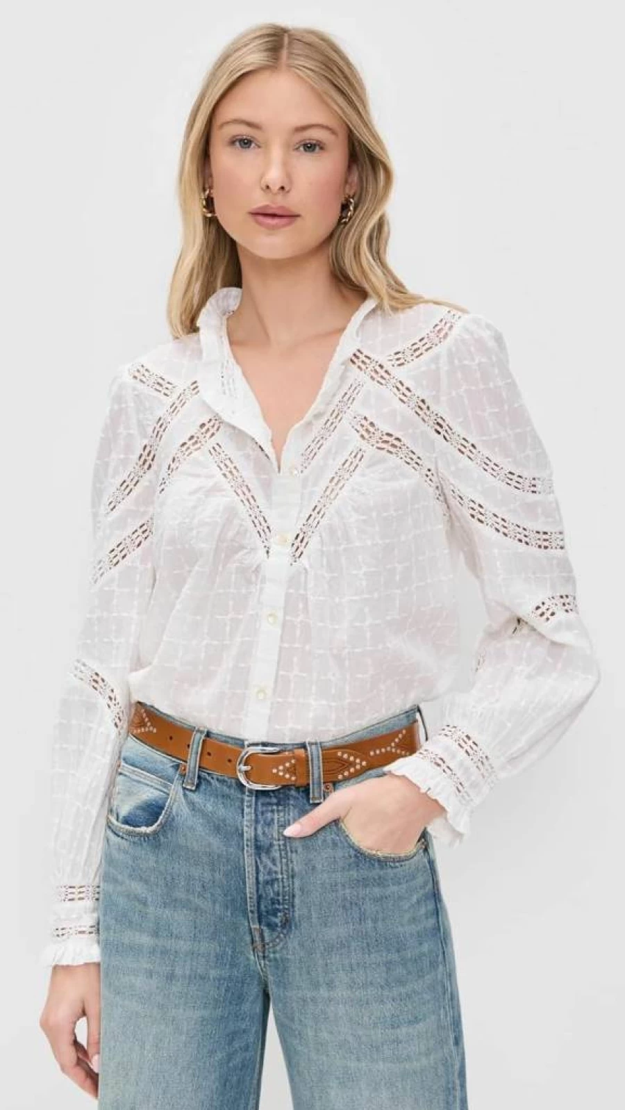 ba&sh Women's Brona Shirt | Classic Casual Blouse for Women