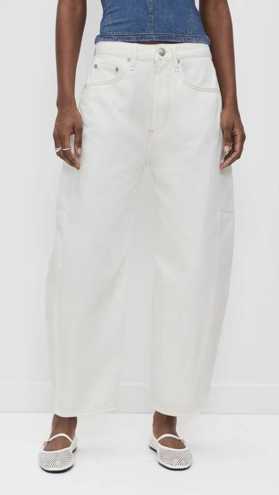 Rag & Bone Women's Charlie High Rise Barrel Leg Jeans - Slimming Stretch Denim for a Flattering Fit