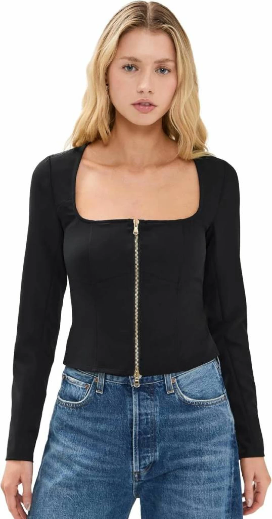 L'AGENCE Women's Ainslee Scoop Neck Top - Stylish Casual Blouse for Women
