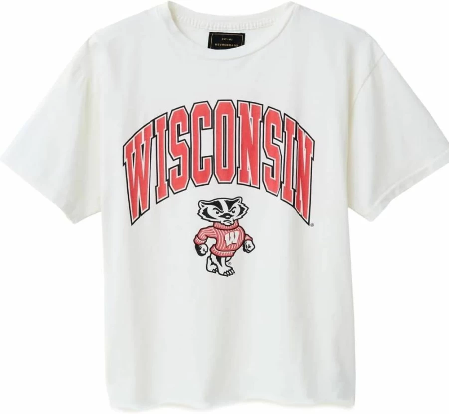 Original Retro Brand Vintage Wisconsin Graphic Tee for Women - Retro Style Comfort Fit T-Shirt