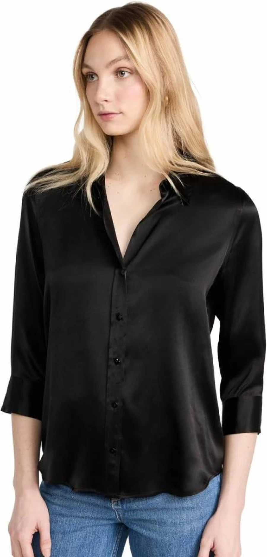 L'AGENCE Women's Dani 3/4 Sleeve Blouse | Stylish Casual Top for Women