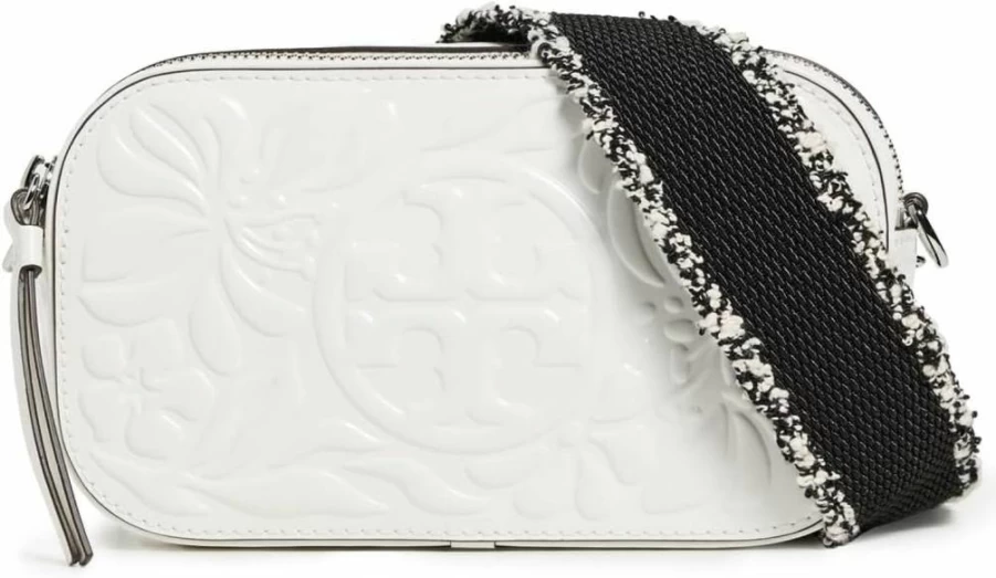Tory Burch Women's Miller Mini Crossbody Bag with Floral Embossed Design