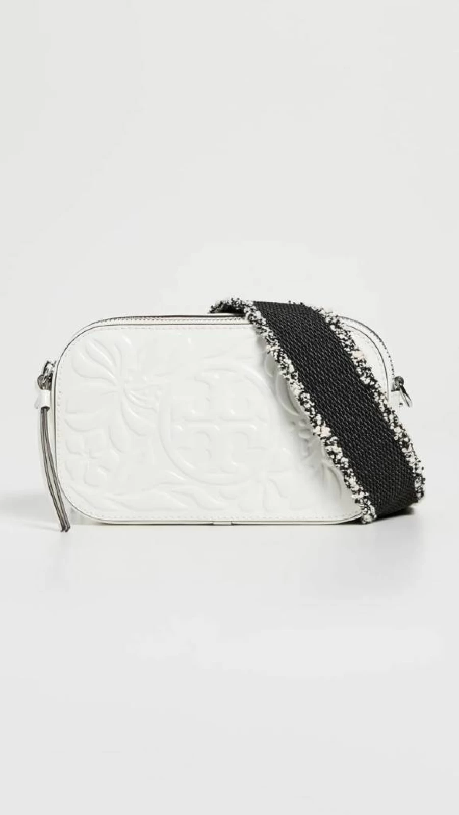 Tory Burch Women's Miller Mini Crossbody Bag with Floral Embossed Design