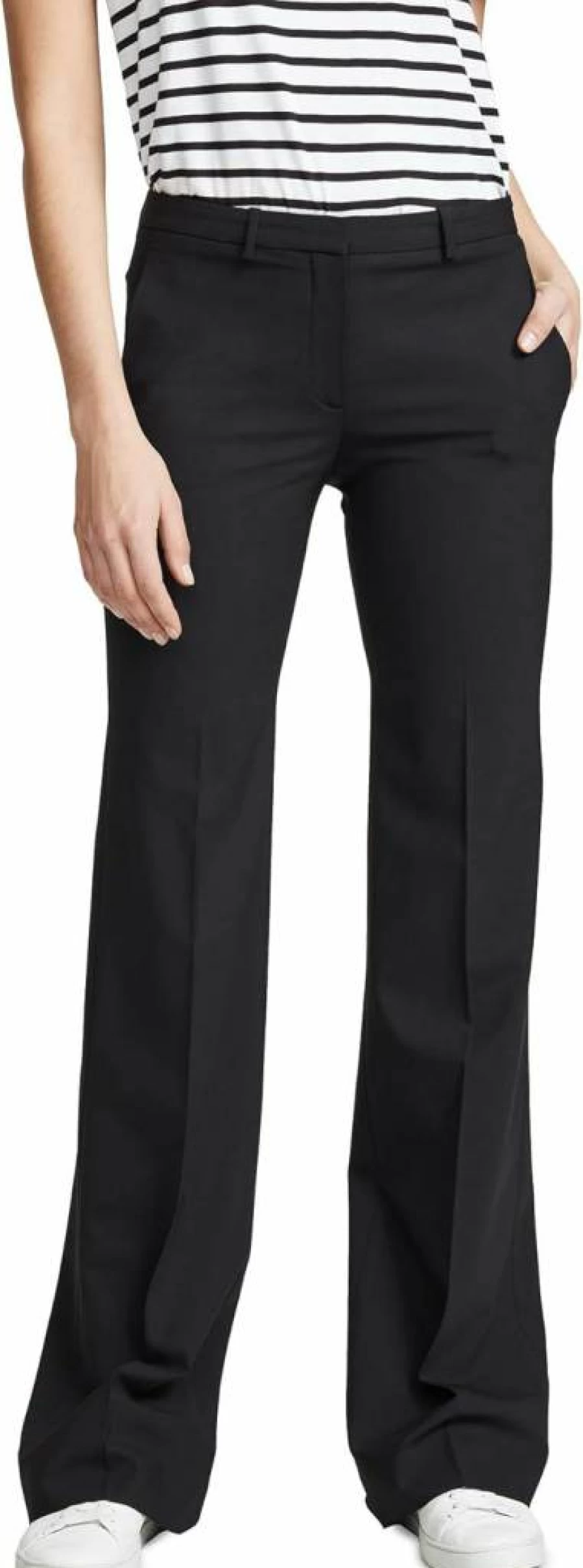 Theory Women's Demitria High-Waisted Tailored Trousers - Classic Office Pants for Professional Wardrobe