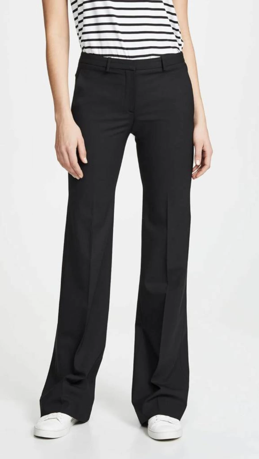 Theory Women's Demitria High-Waisted Tailored Trousers - Classic Office Pants for Professional Wardrobe