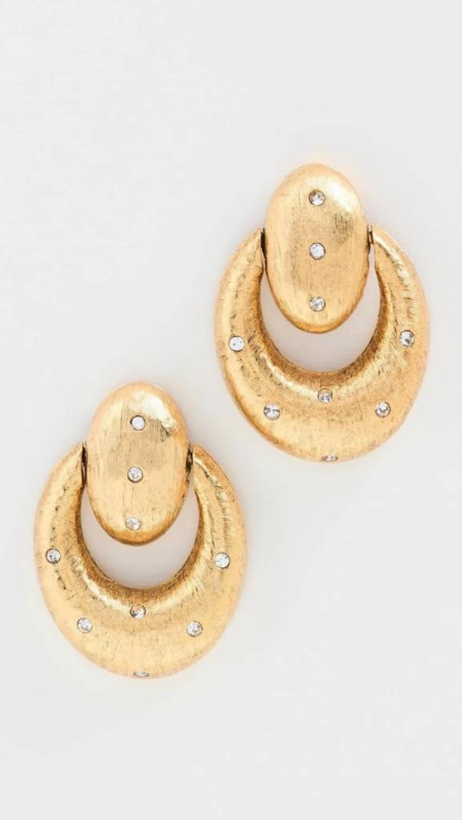 Elizabeth Cole Women's Deasia Elegant Hoop Earrings – Gold-Plated Dangle Earrings for Women