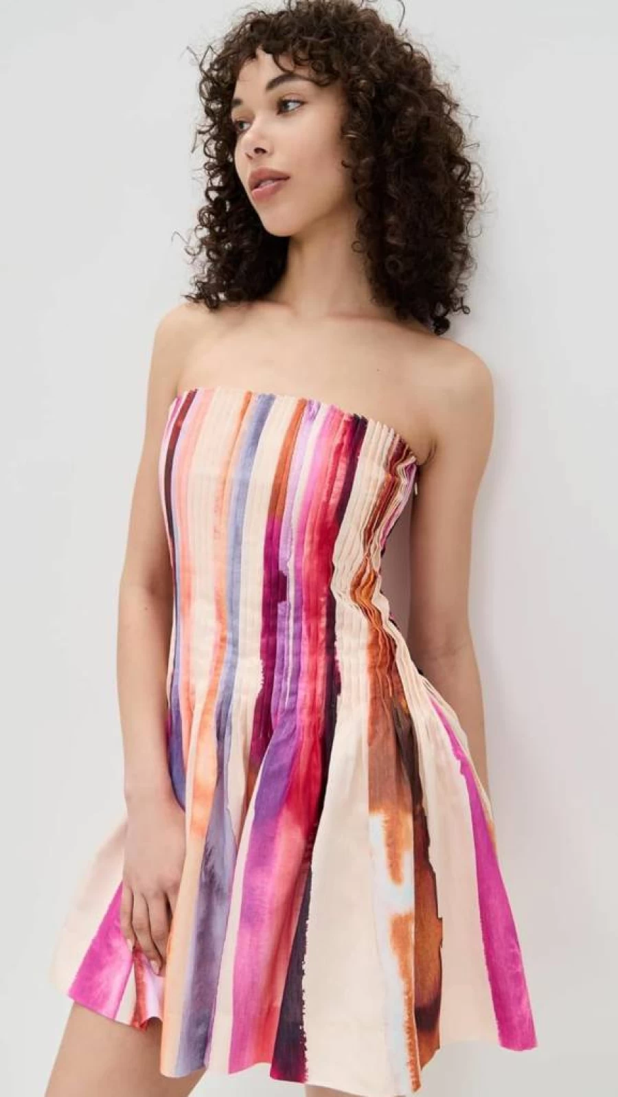 AMUR Women's Gina Pintuck Mini Dress - Elegant Floral Printed Summer Dress