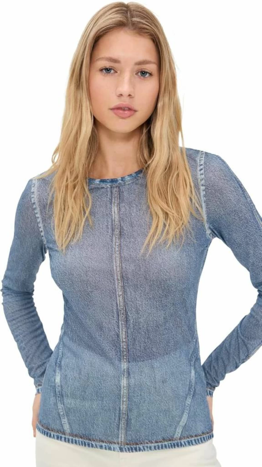 Rag & Bone Women's Miramar Mesh Top | Lightweight Breathable Knit Shirt