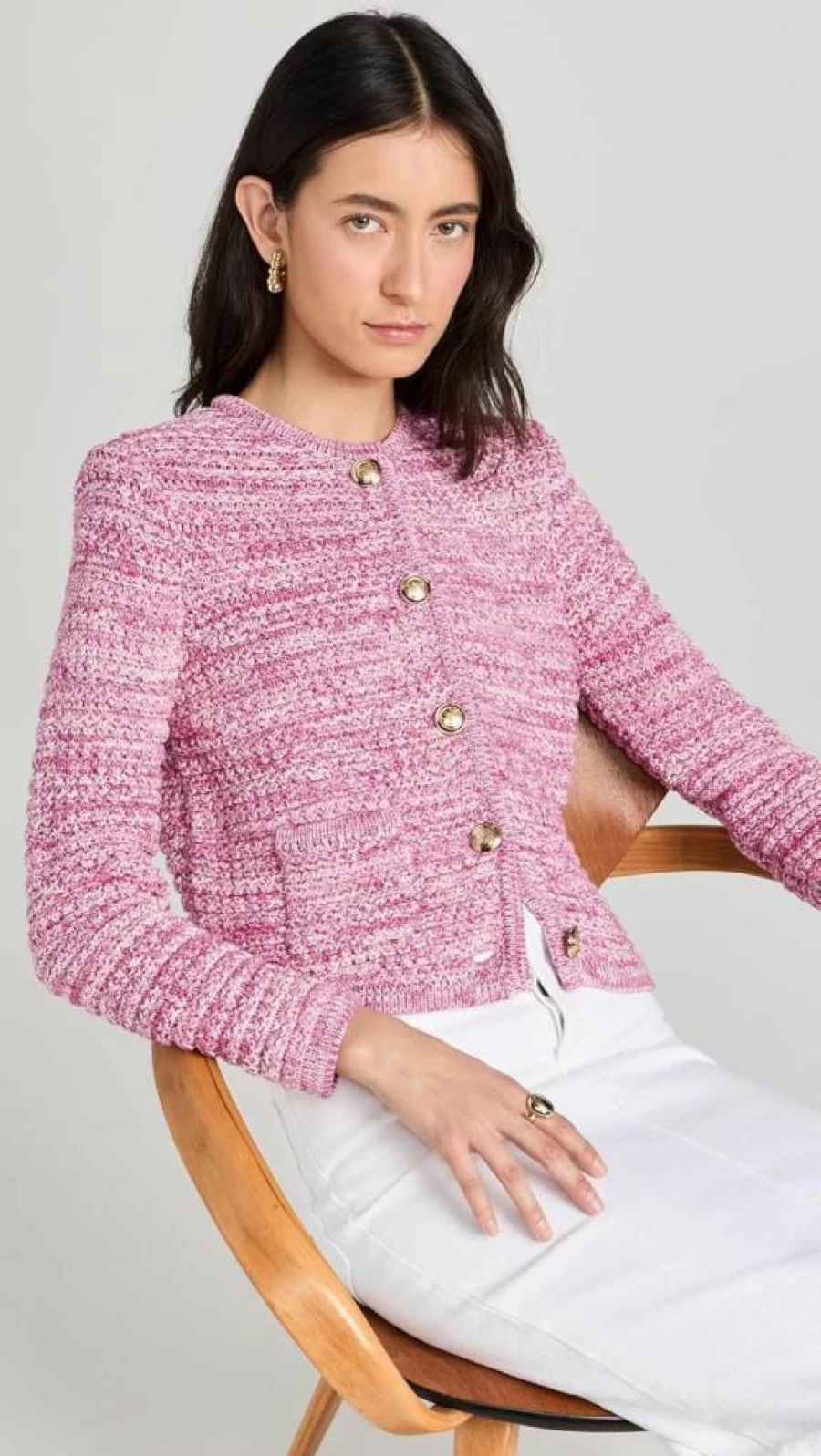 ba&sh Women's Guspa Knit Cardigan - Elegant French Designer Sweater