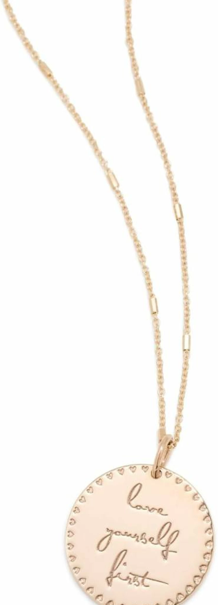 ZOE CHICCO 14K Gold Mantra Short Pendant Necklace for Women