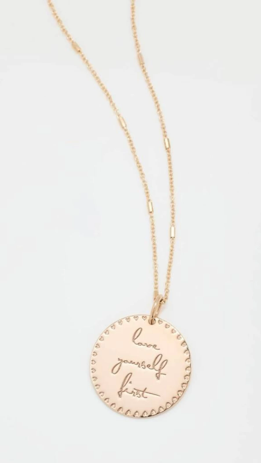 ZOE CHICCO 14K Gold Mantra Short Pendant Necklace for Women