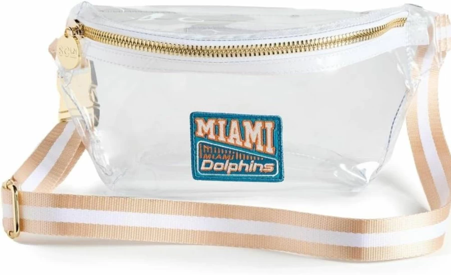 Stoney Clover Lane Miami Dolphins Themed Clear Waist Pack for Women