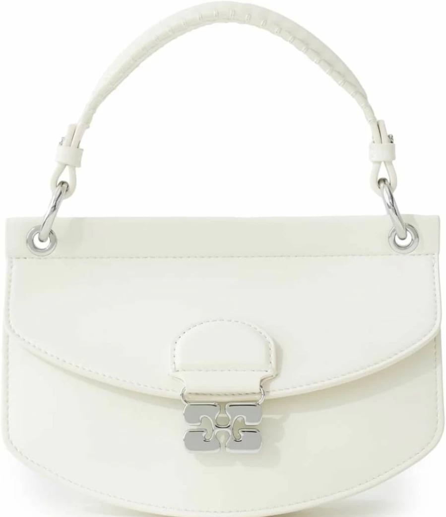 Ganni Women's Apo-G Mini Leather Top Handle Bag - Stylish Crossbody Purse for Women