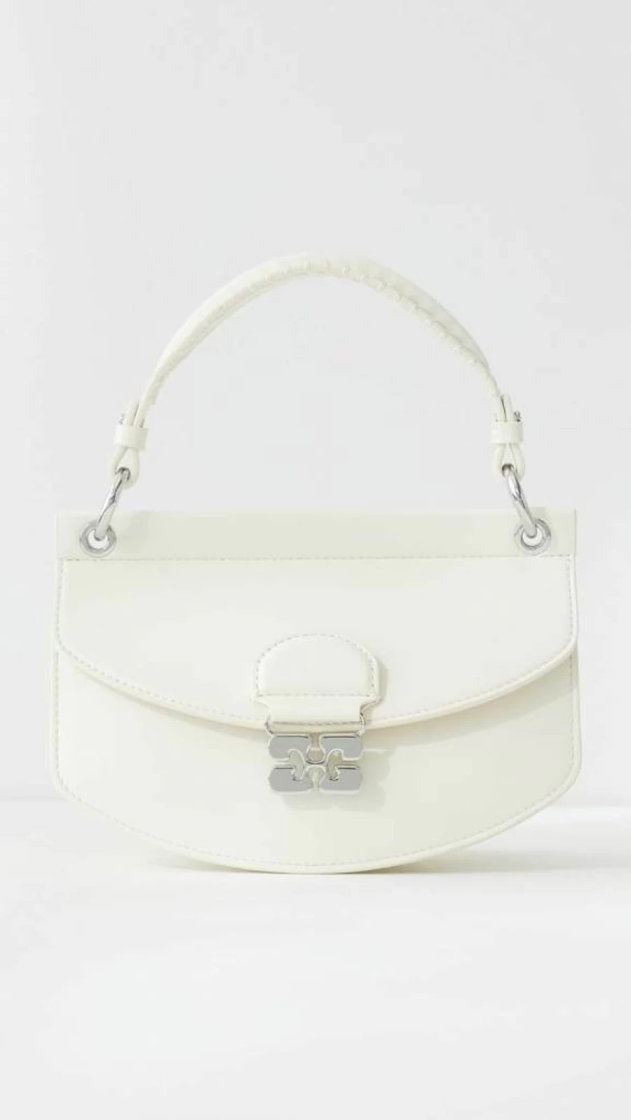 Ganni Women's Apo-G Mini Leather Top Handle Bag - Stylish Crossbody Purse for Women