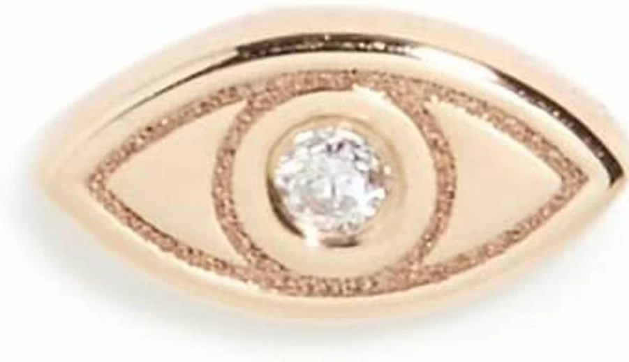 ZOE CHICCO 14K Gold Tiny Diamond Evil Eye Stud Earrings for Women