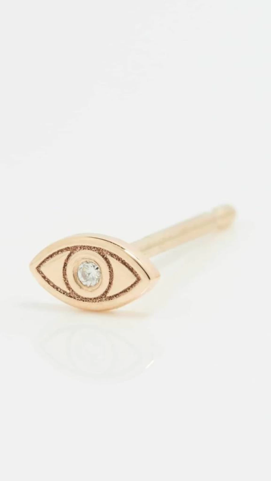 ZOE CHICCO 14K Gold Tiny Diamond Evil Eye Stud Earrings for Women