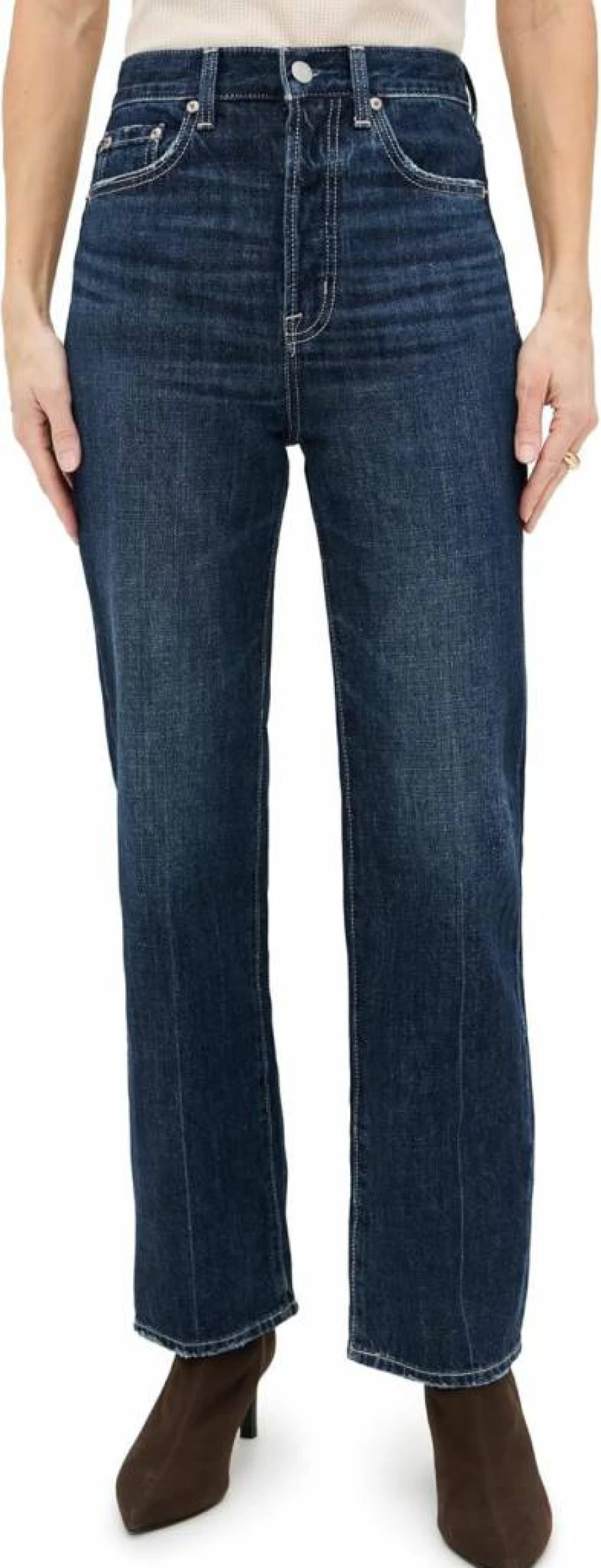 Pistola Denim Women's Cassie Petite High-Waisted Slim Fit Jeans for a Flattering Look