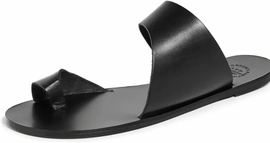 ATP Atelier Women's Centola Black Vacchetta Leather Sandals