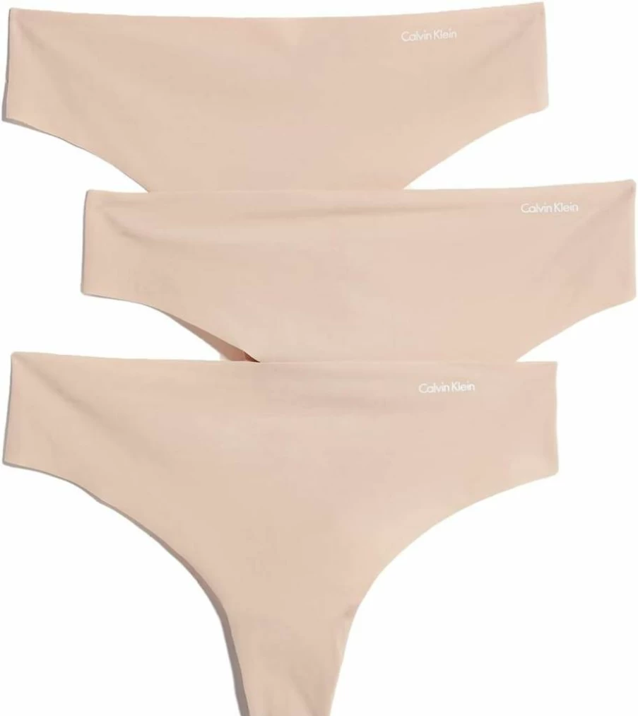 Calvin Klein Women's Invisibles Comfort 5-Pack Seamless Thong Underwear