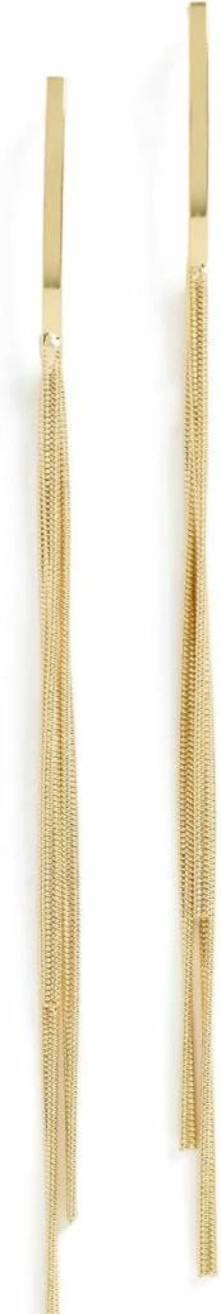 SHASHI Women's Gold Silk Thread Earrings – Elegant Handmade Dangle Earrings for Women