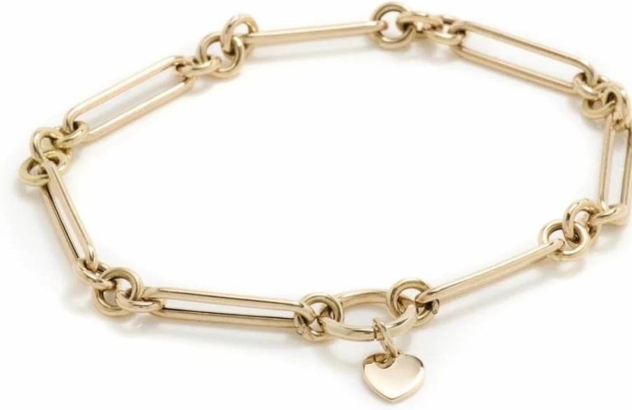 EF Collection 14K Gold Women's Mixed Chain Bracelet - Enhanced Elegance & Style
