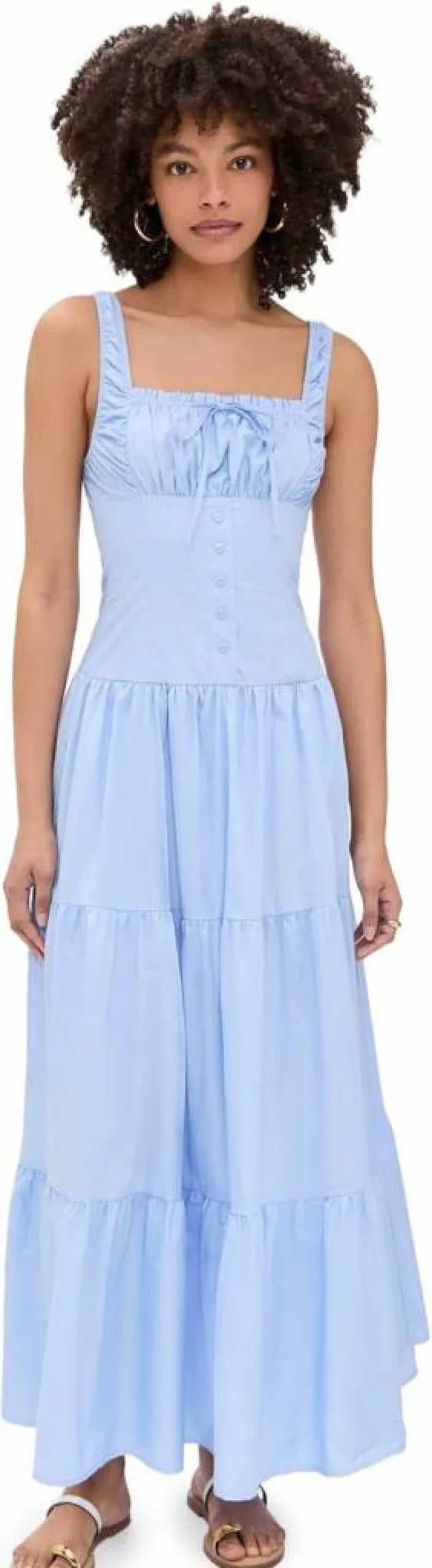 MOON RIVER Women's Sleeveless Corset Maxi Dress - Elegant Summer Beach Long Dress