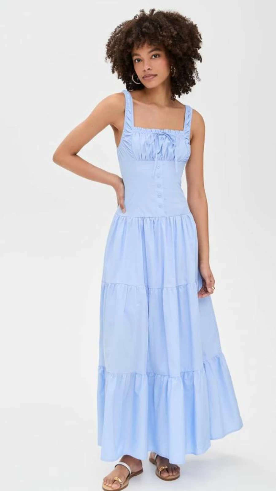 MOON RIVER Women's Sleeveless Corset Maxi Dress - Elegant Summer Beach Long Dress