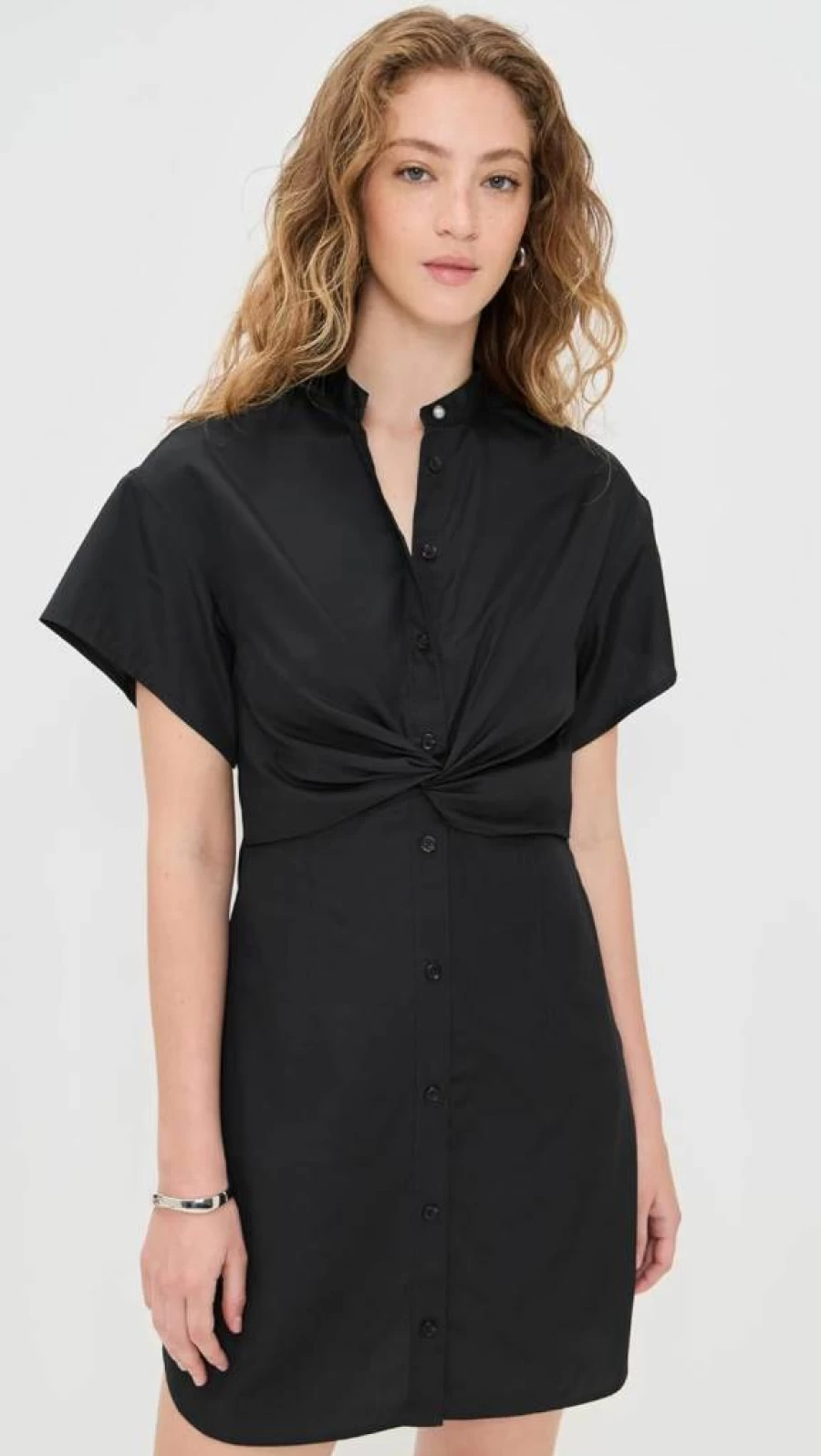 Rag & Bone Women's Gretchen Poplin Dress - Classic Fit Short Sleeve Casual Summer Dress