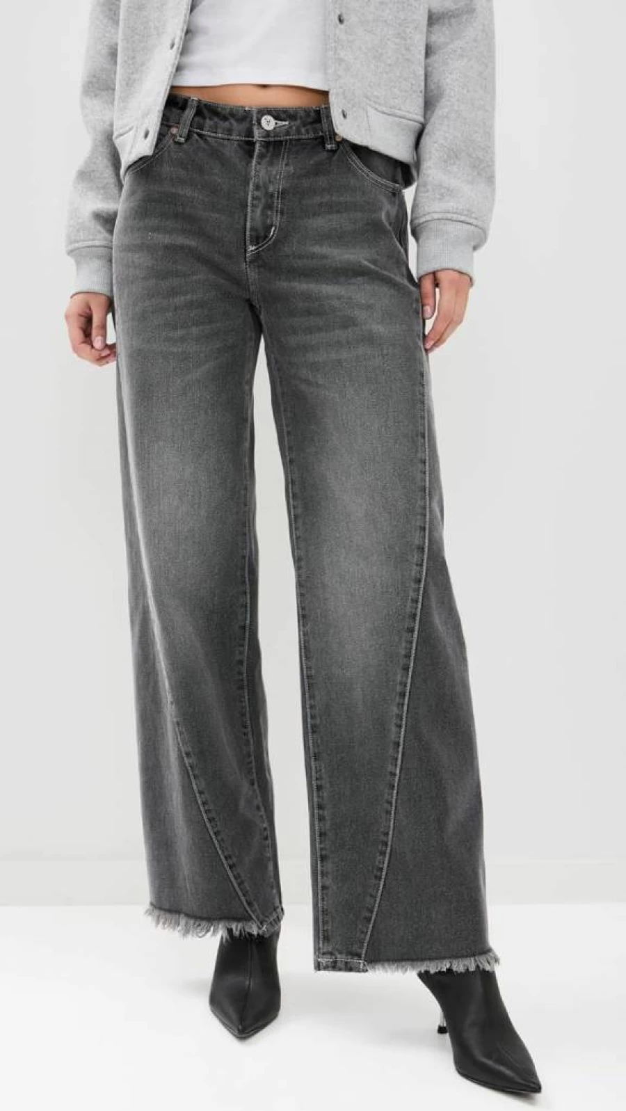 ABRAND Women's Baggy High-Waisted Sabina Jeans - Comfortable Loose Fit Denim Pants for Casual Style