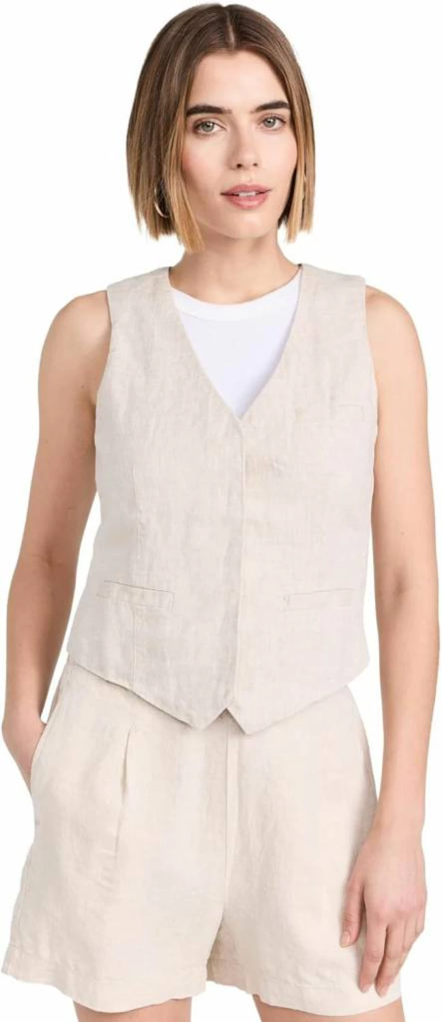 Madewell Women's Slim Fit Single-Breasted Vest - Casual Chic Layering Piece