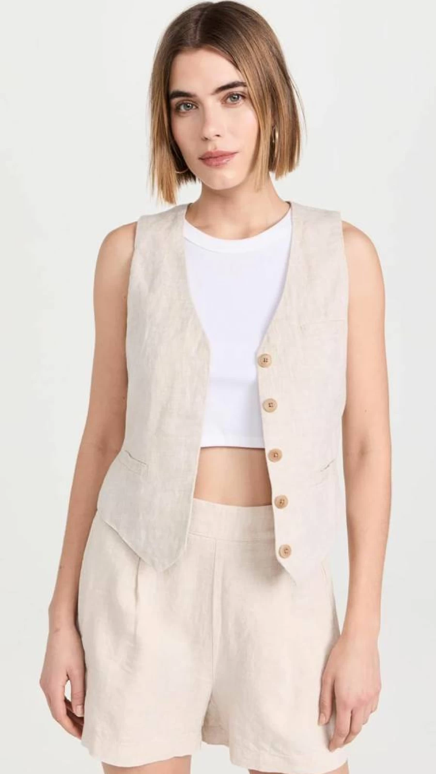 Madewell Women's Slim Fit Single-Breasted Vest - Casual Chic Layering Piece