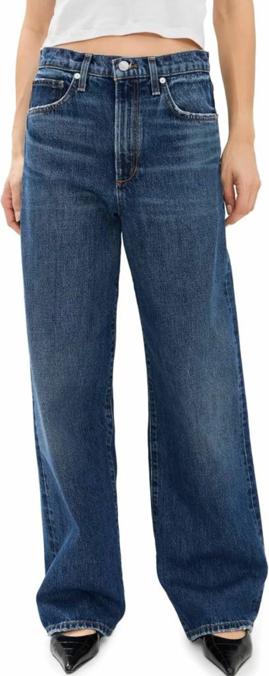 Joe's Women's Ryan Low-Rise Relaxed Fit Jeans - Baggy Casual Denim Pants