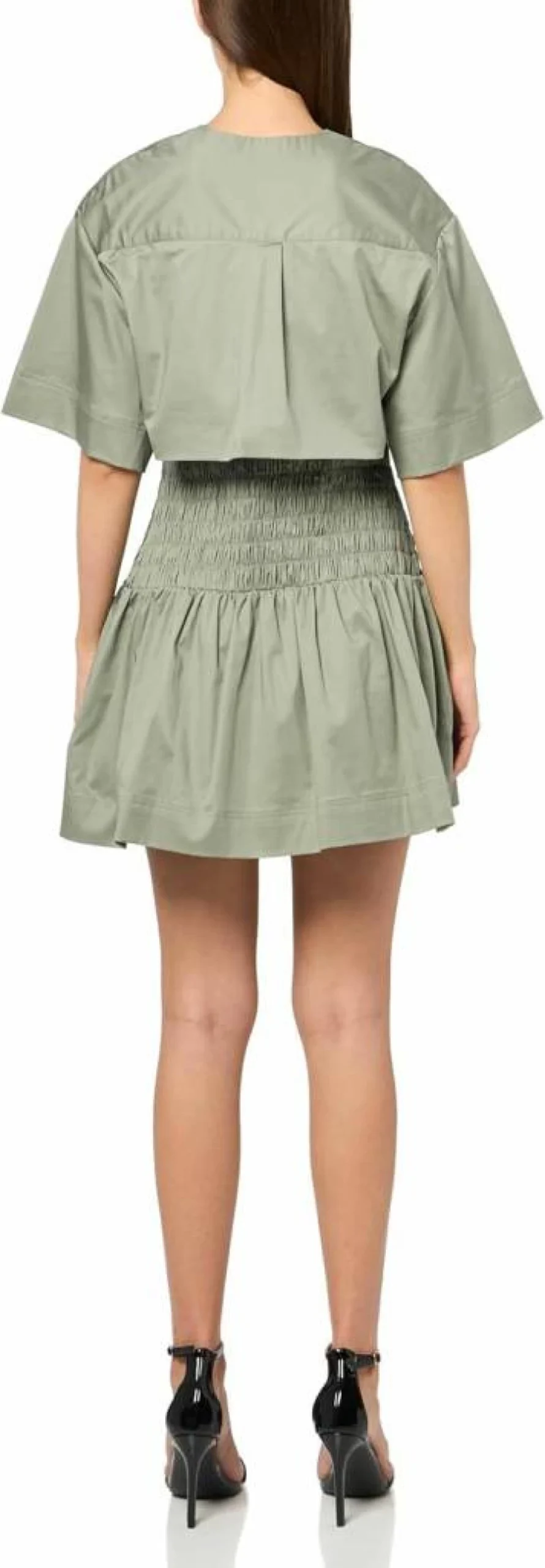 AMUR Genny Smocked Mini Dress for Women - Flowy Summer Dress with Feminine Details