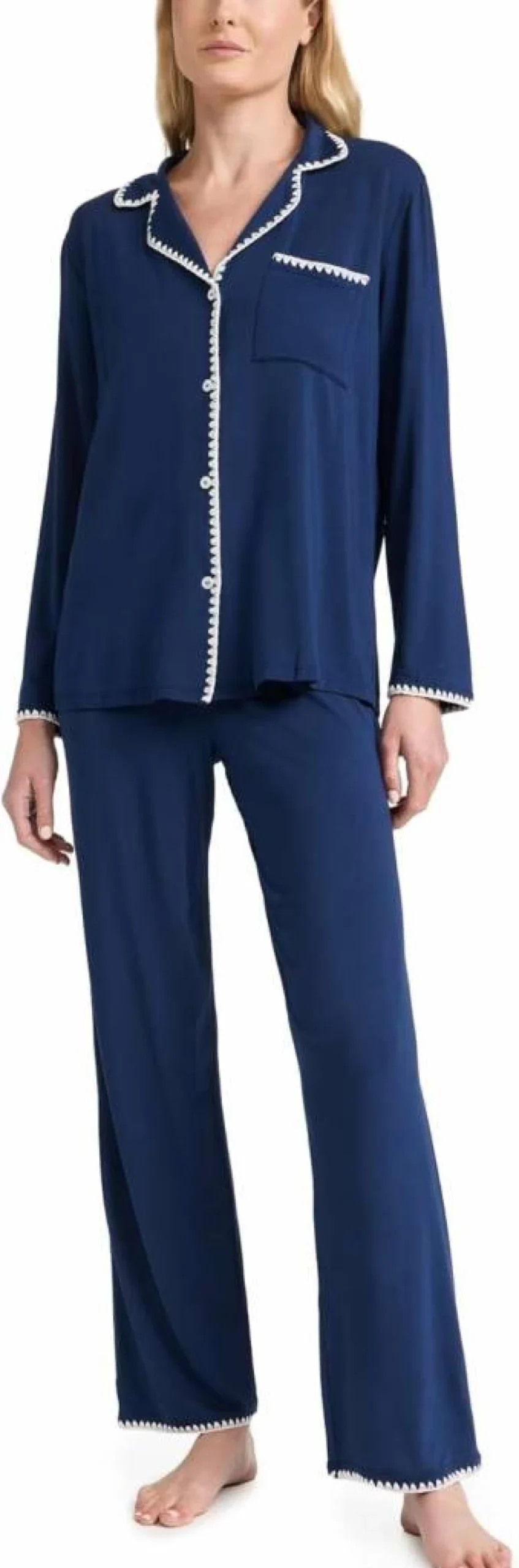 Eberjey Women's Frida Whip Stitch Pajama Set - Comfortable Sleepwear PJs for Women