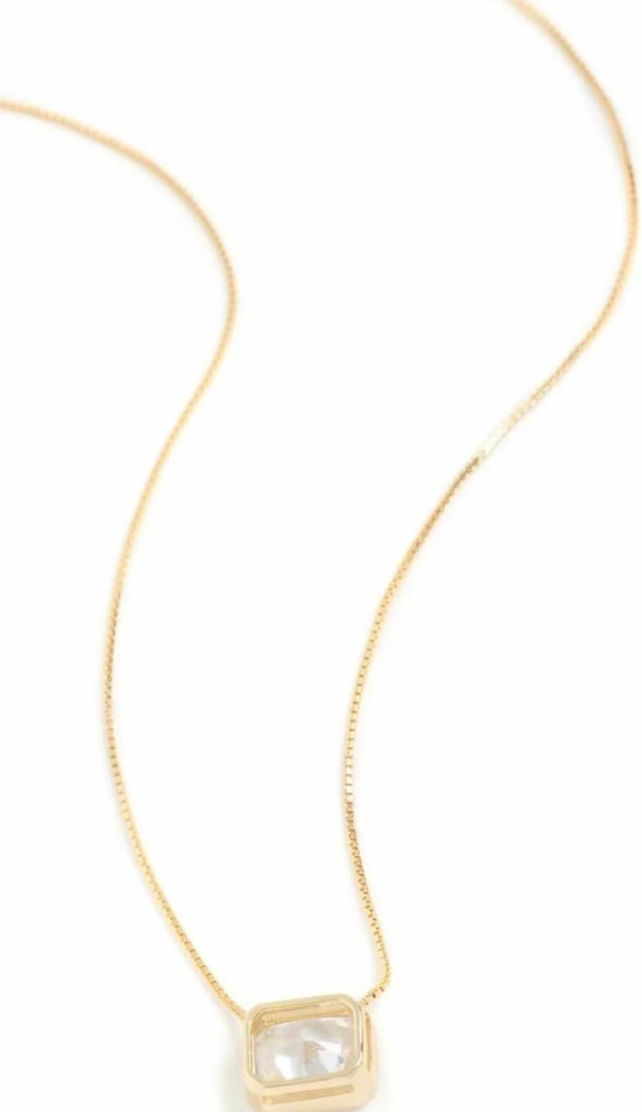 SHASHI Women's Emerald Baguette Pendant Necklace - Elegant Green Gemstone Jewelry