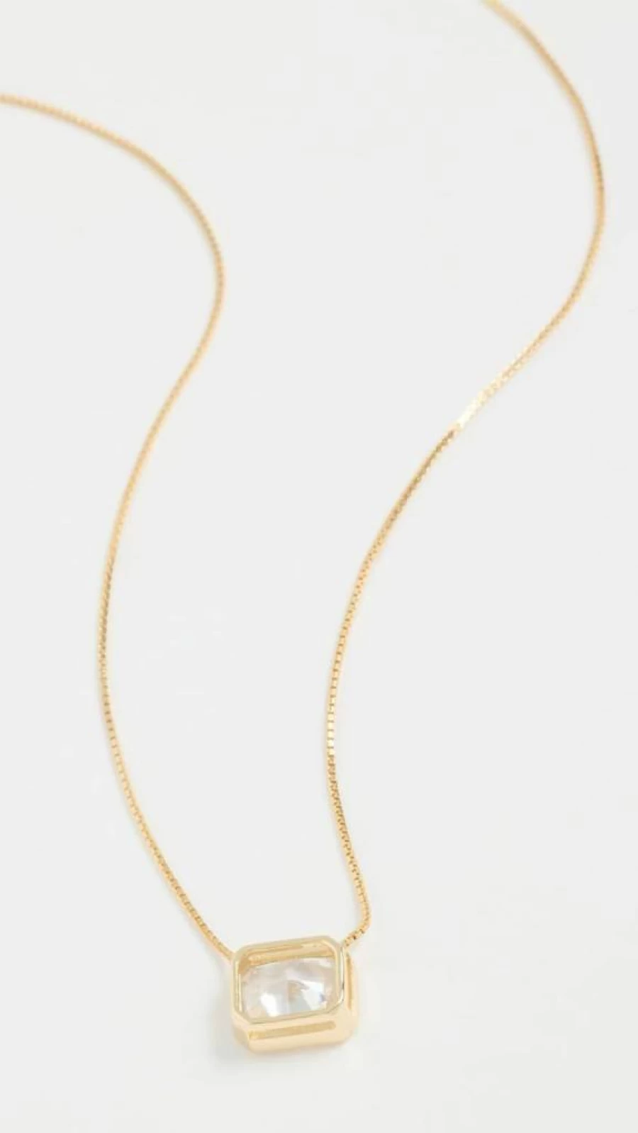 SHASHI Women's Emerald Baguette Pendant Necklace - Elegant Green Gemstone Jewelry