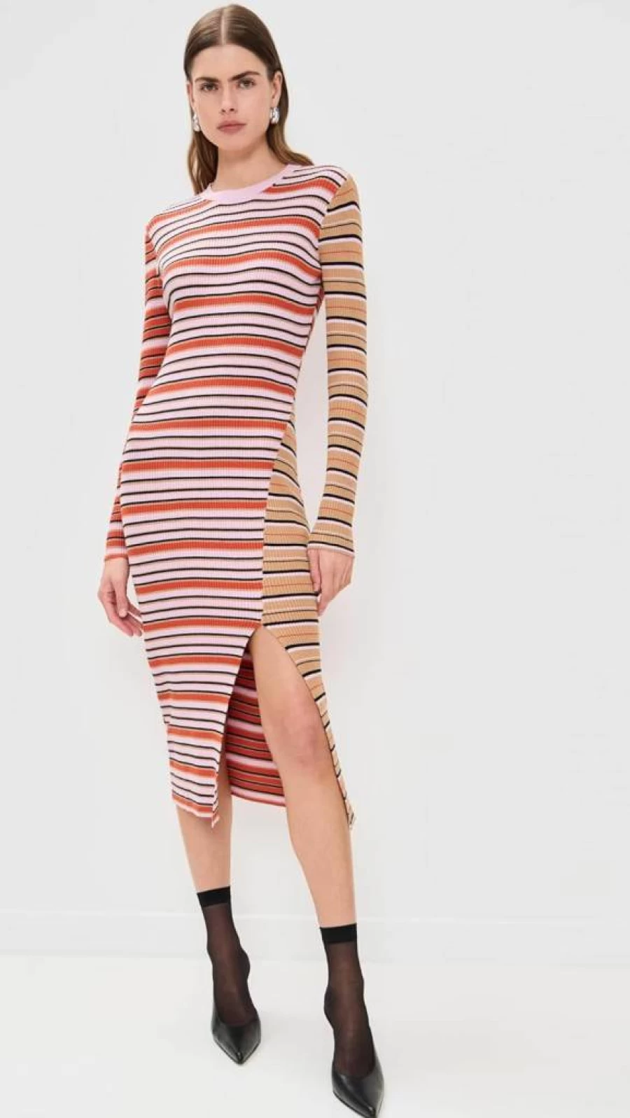 Stine Goya Women's Elegant Long Sleeve Knit Dress - Stylish Comfort for Every Season