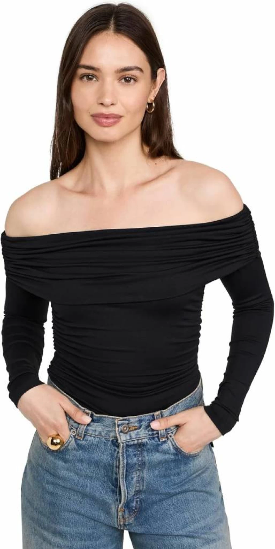 Susana Monaco Women's Off-Shoulder Gathered Blouse - Elegant Casual Tops for Women