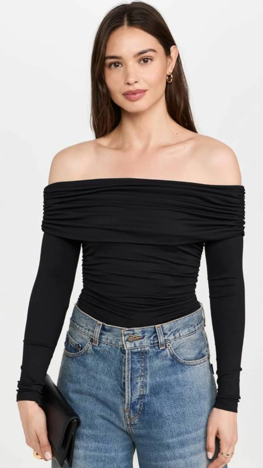 Susana Monaco Women's Off-Shoulder Gathered Blouse - Elegant Casual Tops for Women