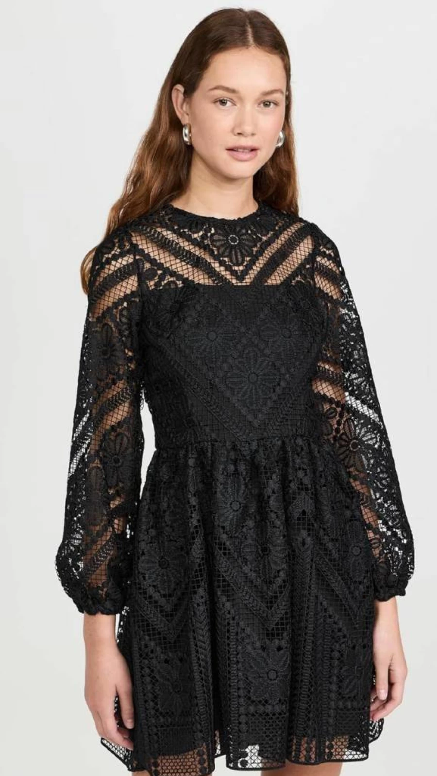 Shoshanna Women's Bowery Lace Steph Dress - Elegant Floral A-Line Cocktail Dress for Special Occasions