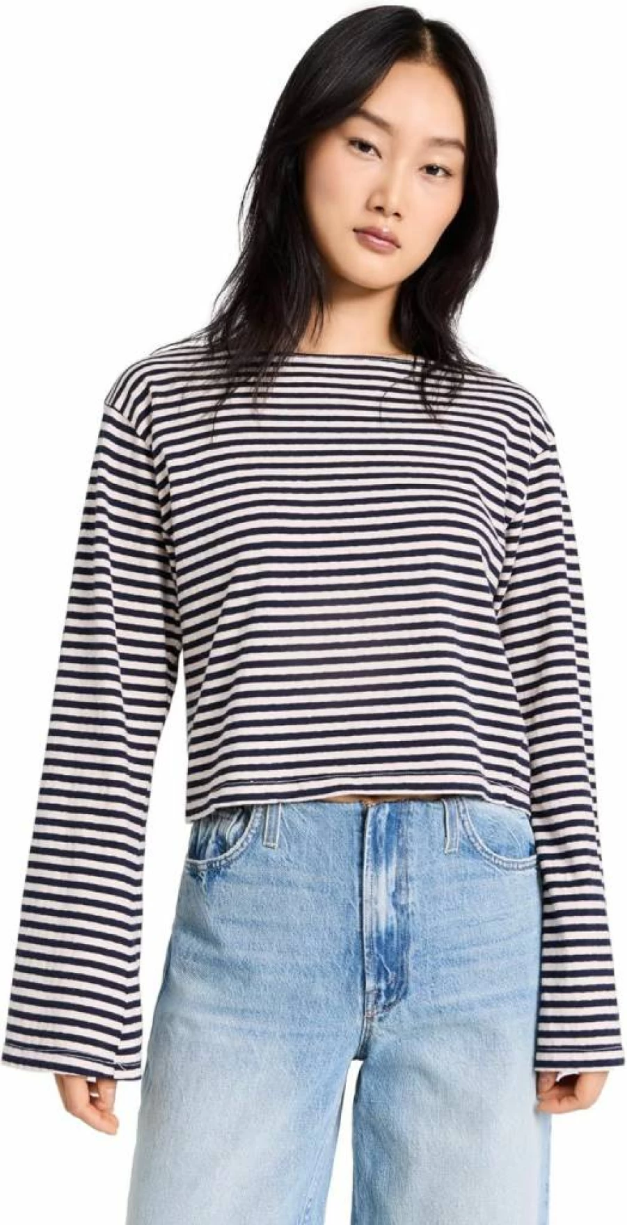 MOTHER Women's Skipper Bell Sleeve Top