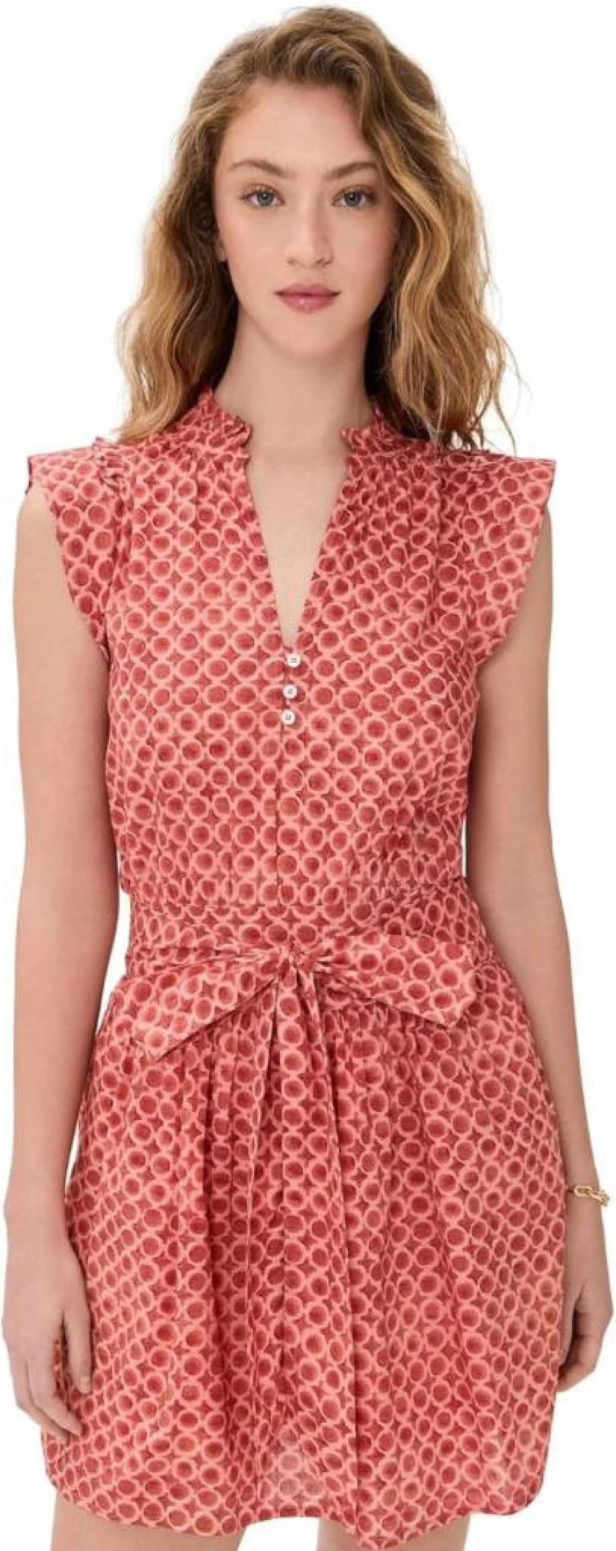 Marea Women's Liz Dress - Elegant Flowy Summer Dress with V-Neck and Floral Print