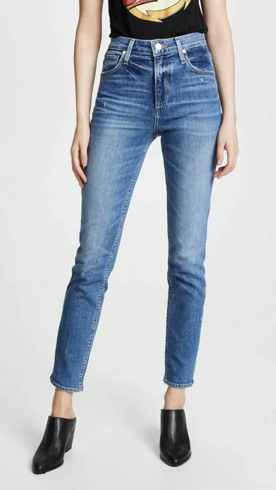 PAIGE Sarah Transcend Women's High Rise Slim Straight Leg Jeans