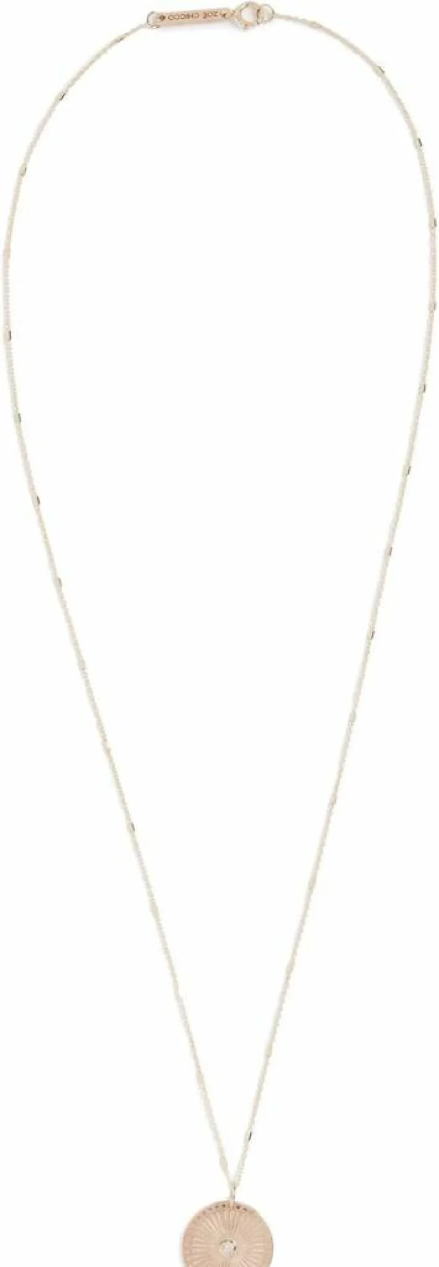 ZOE CHICCO 14K Gold Sunbeam Medallion Pendant Necklace for Women