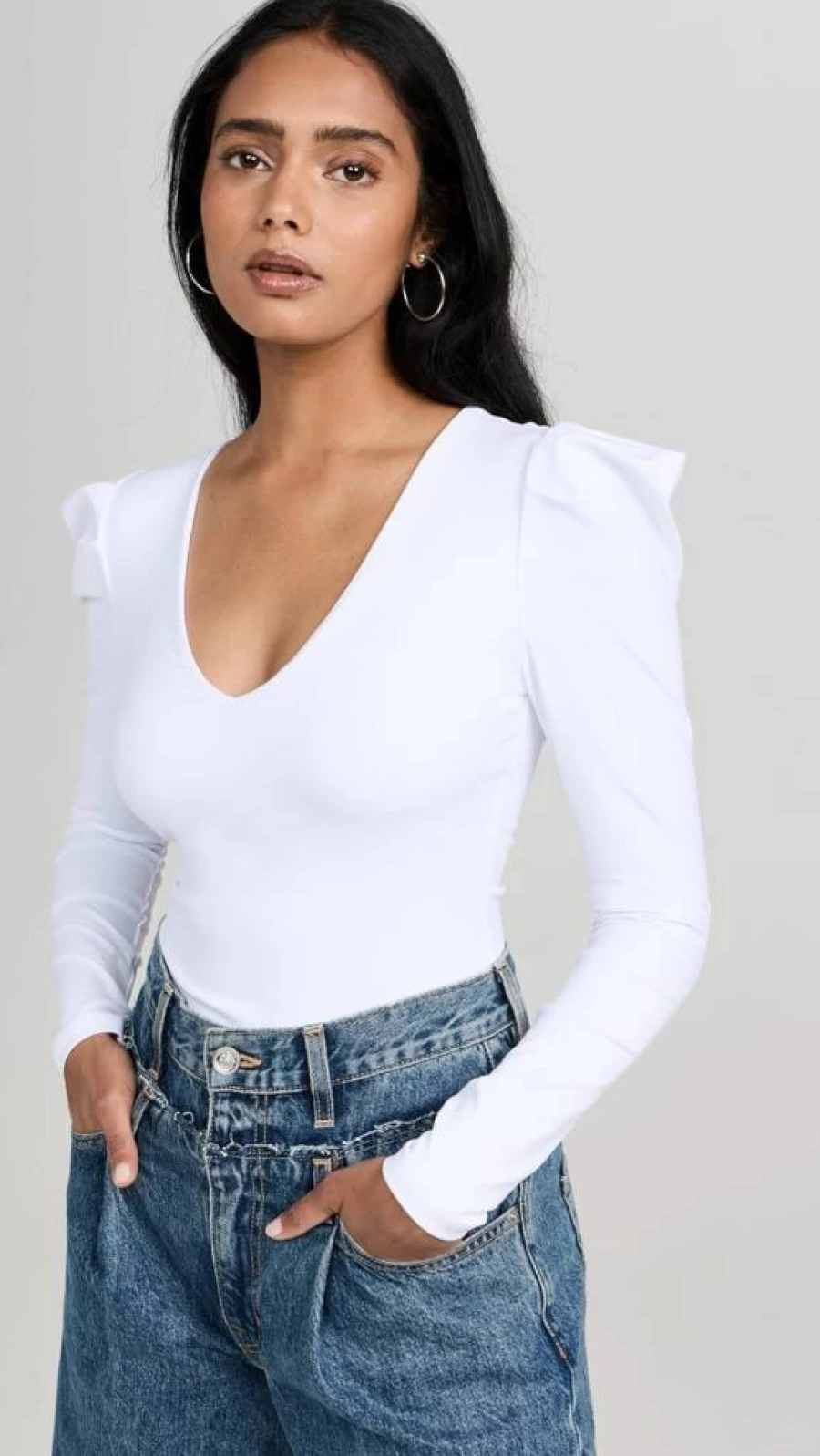Susana Monaco Women's Pleated V-Neck Blouse - Elegant Flowy Top for Casual & Dressy Outfits