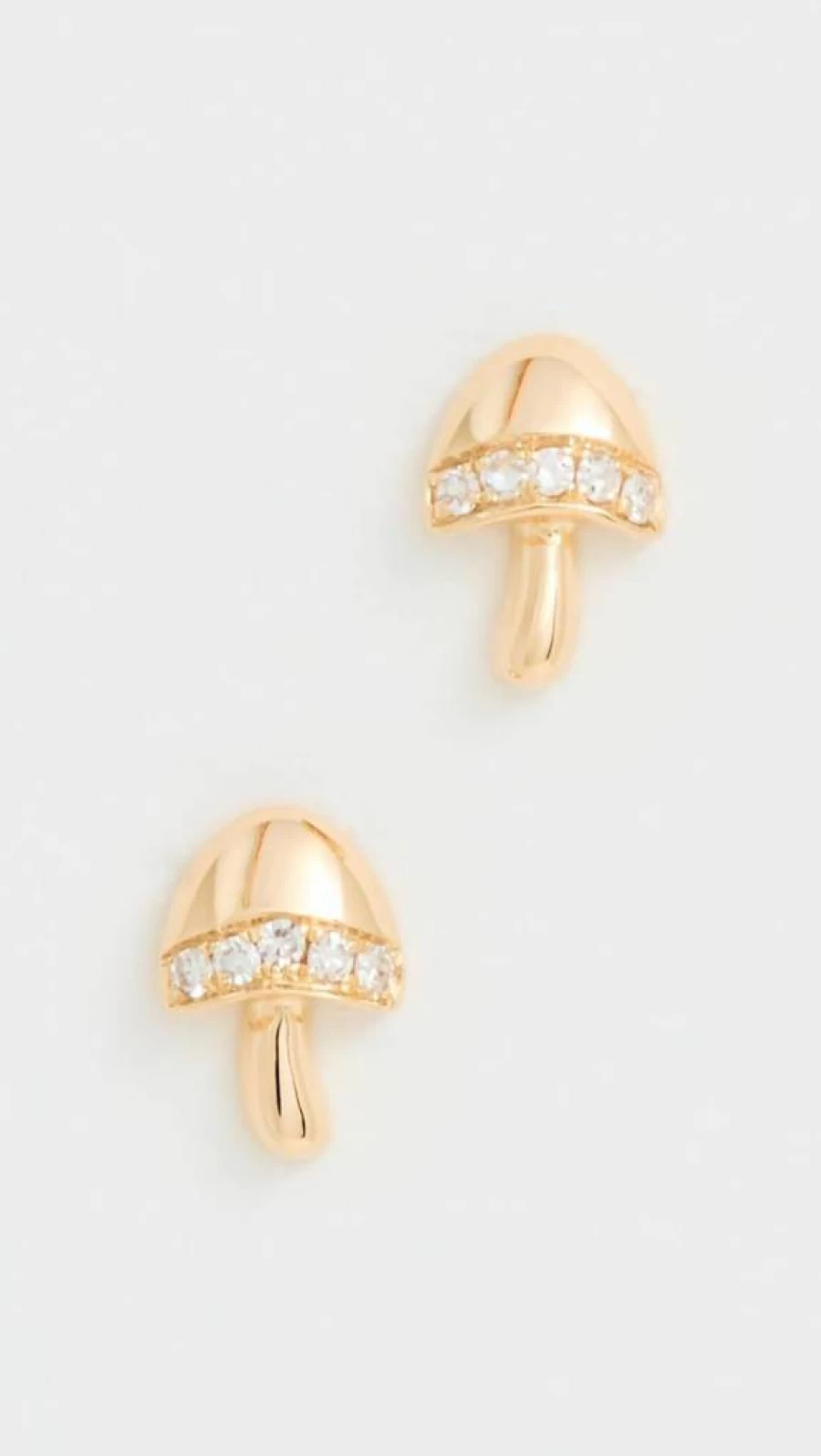 EF Collection Women's Mini Magic Mushroom Stud Earrings - Cute Fungi Jewelry for Everyday Wear