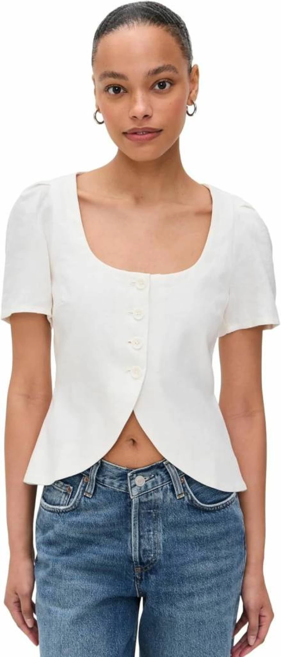 FAITHFULL THE BRAND Women's Audrey Vest - Classic Casual Layering Piece for Women