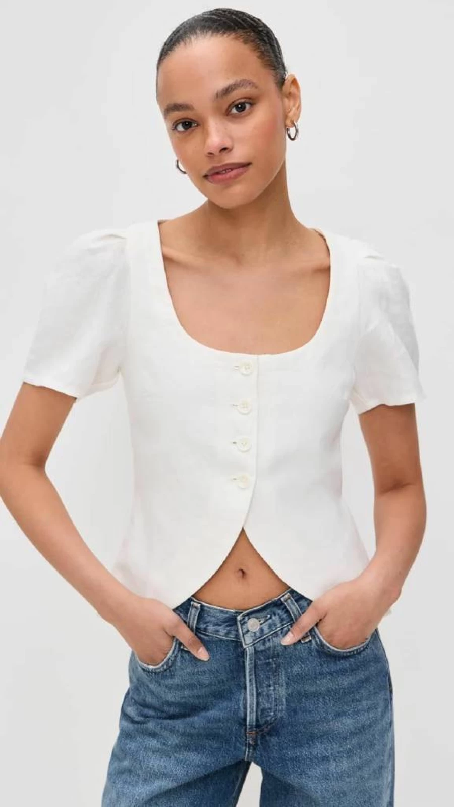 FAITHFULL THE BRAND Women's Audrey Vest - Classic Casual Layering Piece for Women