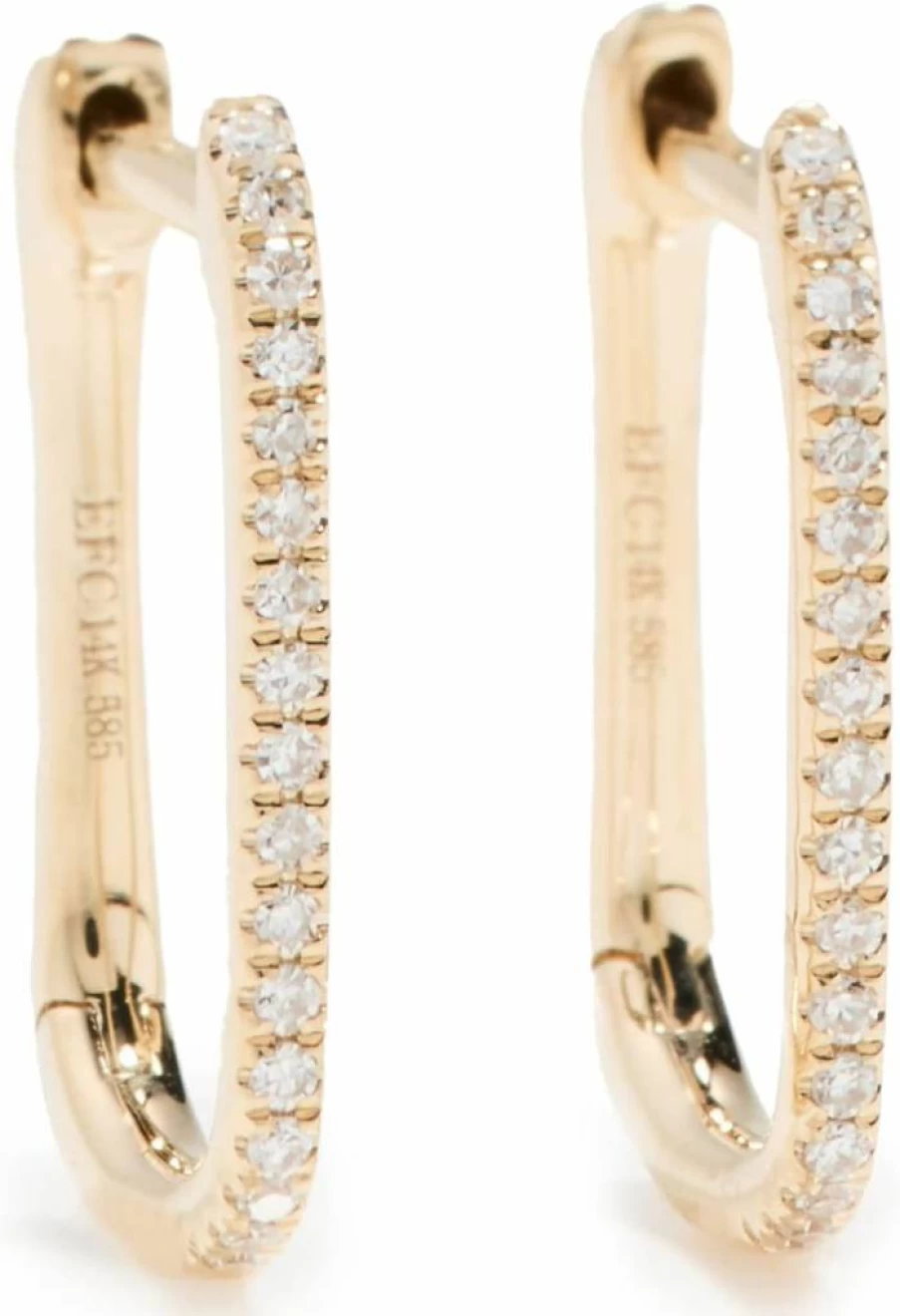EF Collection 14K Gold Diamond Hoop Earrings for Women - Lola Hoops