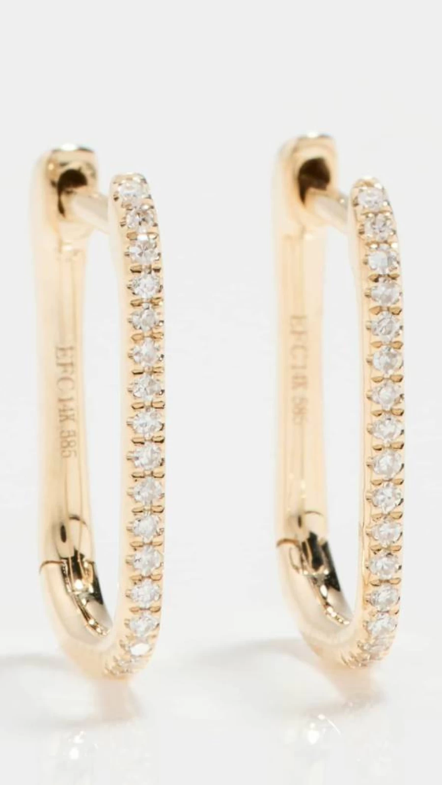 EF Collection 14K Gold Diamond Hoop Earrings for Women - Lola Hoops